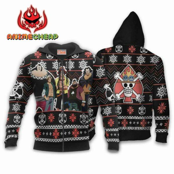 Ace Spade Pirates Ugly Christmas Sweater Custom Anime One Piece XS12 2