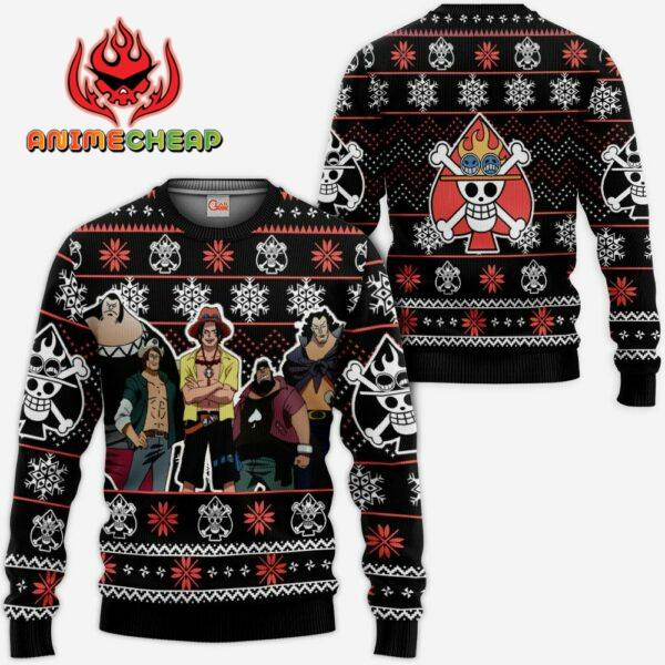 Ace Spade Pirates Ugly Christmas Sweater Custom Anime One Piece XS12 1