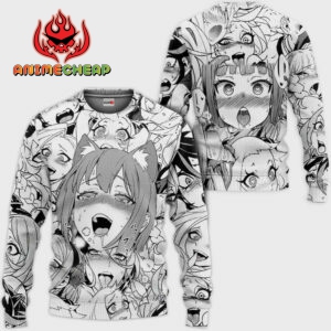 Ahegao Hoodie Custom Anime Girls Shirts For Otaku Fans 6