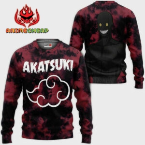 Akatsuki Black Zetsu Hoodie Custom Anime Naruto Merch Clothes Tie Dye Style 7