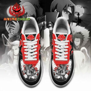 Akatsuki Cloud Air Shoes Custom Black Naruto Anime Sneakers 4