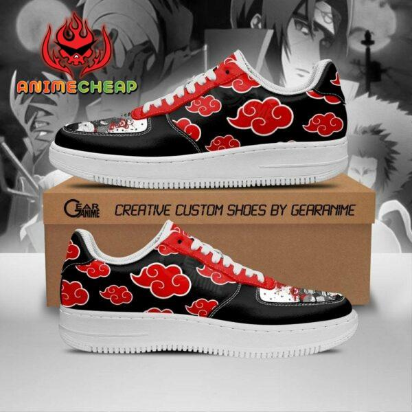 Akatsuki Cloud Air Shoes Custom Black Naruto Anime Sneakers 1