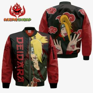 Akatsuki Deidara Hoodie Shirt Naruto Anime Zip Jacket 9