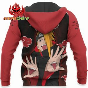 Akatsuki Deidara Hoodie Shirt Naruto Anime Zip Jacket 10