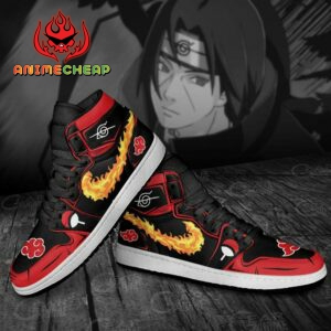 Akatsuki Itachi Shoes Custom Fire Katon no Jutsu Naruto Anime Sneakers 8
