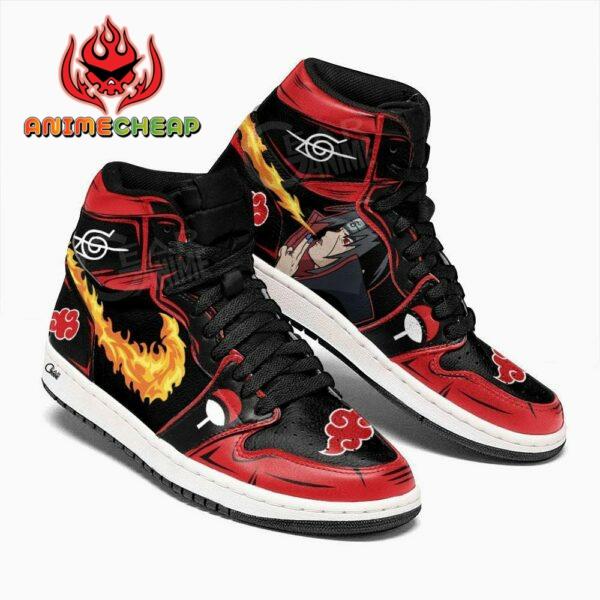 Akatsuki Itachi Shoes Custom Fire Katon no Jutsu Naruto Anime Sneakers 1