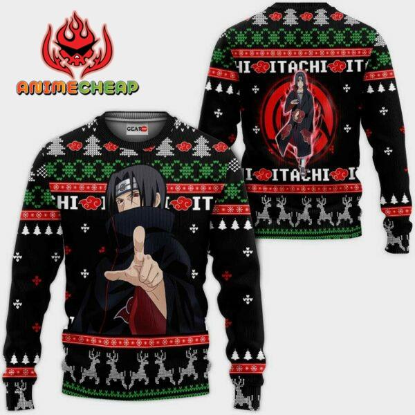 Akatsuki Itachi Ugly Christmas Sweater Custom Naruto Anime XS12 1