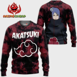 Akatsuki Konan Hoodie Custom Anime Naruto Merch Clothes Tie Dye Style 7