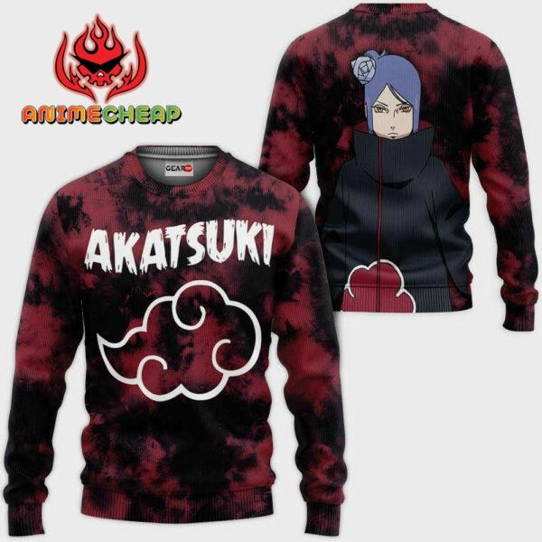 Akatsuki Konan Hoodie Custom Anime Naruto Merch Clothes Tie Dye Style 2