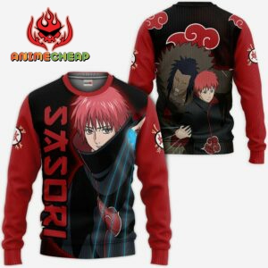 Akatsuki Sasori Hoodie Shirt Naruto Anime Zip Jacket 7