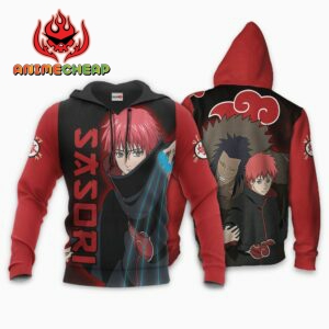 Akatsuki Sasori Hoodie Shirt Naruto Anime Zip Jacket 8
