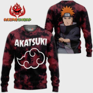 Akatsuki Yahiko Hoodie Custom Anime Naruto Merch Clothes Tie Dye Style 7