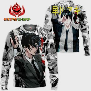 Aki Hayakawa Hoodie Custom Manga Style Chainsaw Man Anime Jacket Shirt 7