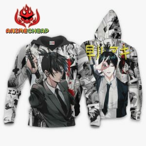 Aki Hayakawa Hoodie Custom Manga Style Chainsaw Man Anime Jacket Shirt 8