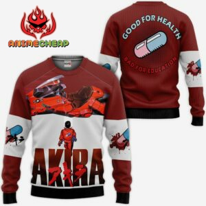 Akira Hoodie Good For Health Bad For Education Custom Akira Anime Jacket 8
