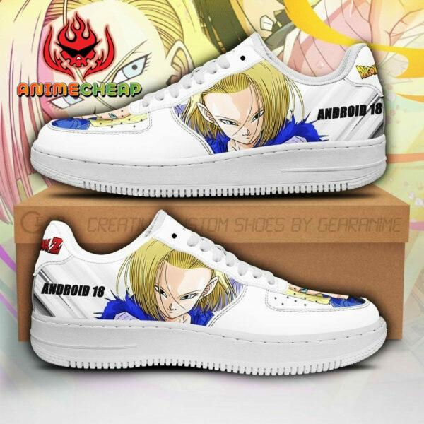 Android 18 Air Shoes Custom Anime Dragon Ball Sneakers Simple Style 1