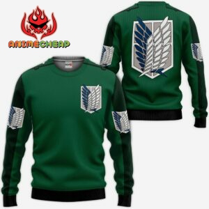 AOT Scout Regiment Uniform Hoodie Custom Attack On Titan Anime Shirts 7