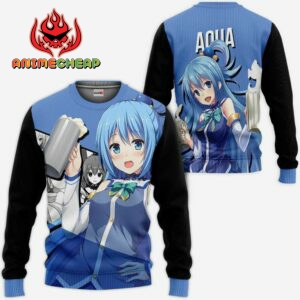 Aqua KonoSuba Hoodie Anime Jacket Shirt 7