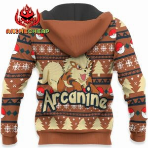 Arcanine Ugly Christmas Sweater Custom Anime Pokemon XS12 8