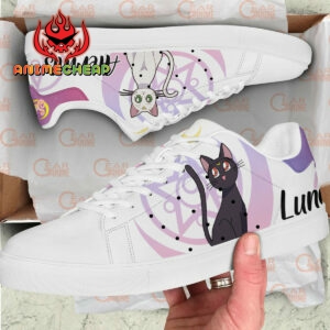 Artemis And Luna Skate Shoes Custom Sailor Anime Sneakers 5