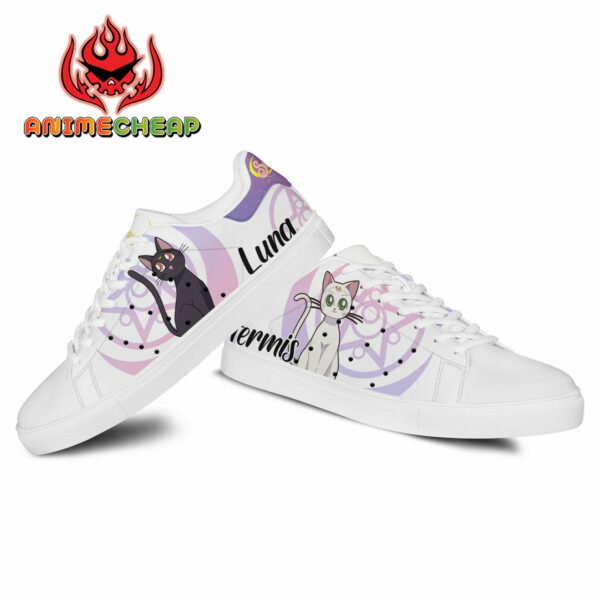 Artemis And Luna Skate Shoes Custom Sailor Anime Sneakers 3