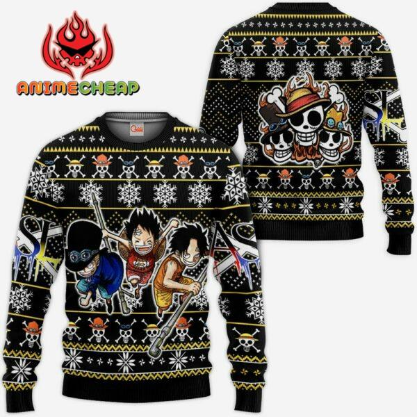 ASL Pirates Ugly Christmas Sweater Custom Anime One Piece XS12 1