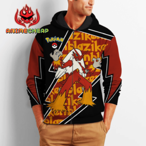Blaziken Zip Hoodie Pokemon Shirt SD12 5