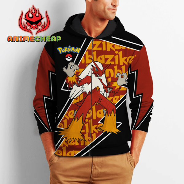 Blaziken Zip Hoodie Pokemon Shirt SD12 2