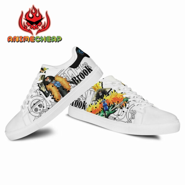 Brook Skate Shoes Custom Anime One Piece Shoes 4