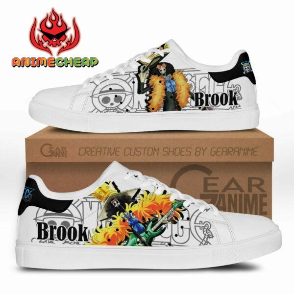 Brook Skate Shoes Custom Anime One Piece Shoes 1