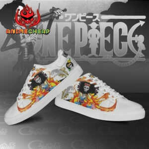 Brook Skate Shoes One Piece Custom Anime Sneakers 6