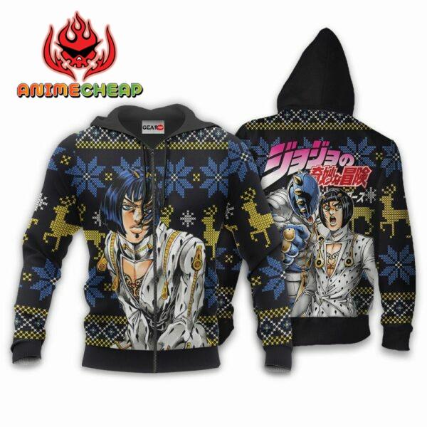 Bruno Bucciarati Ugly Christmas Sweater Custom Anime JJBA XS12 2