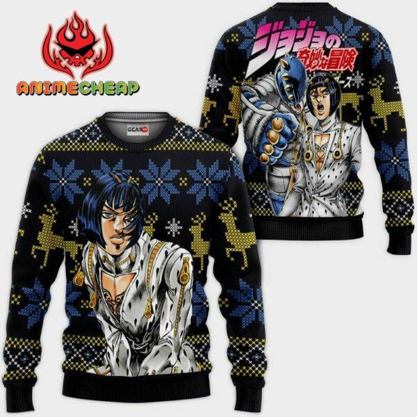 Bruno Bucciarati Ugly Christmas Sweater Custom Anime JJBA XS12 1
