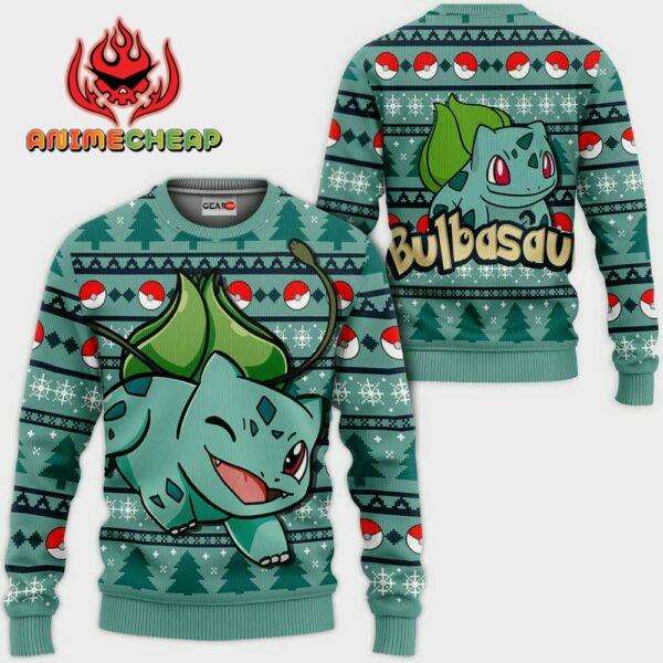 Bulbasaur Ugly Christmas Sweater Custom Anime Pokemon XS12 1