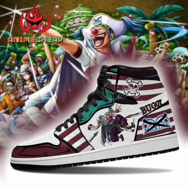 Captain Buggy Shoes Custom Anime One Piece Sneakers 3