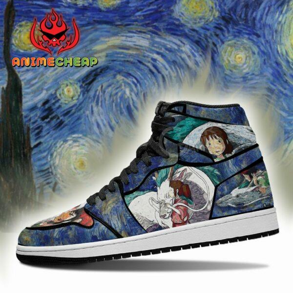 Chihiro Haku Shoes Custom Starry Night Style Spirited Away Anime Sneakers 3