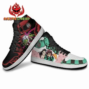 Daki Gyutaro vs Tanjiro Nezuko Shoes Custom Demon Slayer Anime Sneakers 7