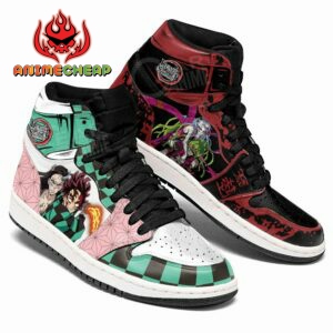 Daki Gyutaro vs Tanjiro Nezuko Shoes Custom Demon Slayer Anime Sneakers 6