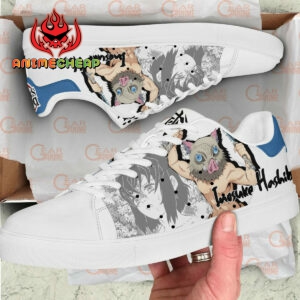 Demon Slayer Inosuke Hashibira Skate Shoes Custom Anime Sneakers 5