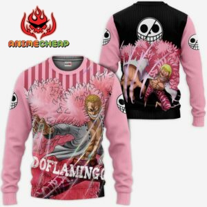 Donquixote Doflamingo Hoodie One Piece Anime Shirt Jacket 7