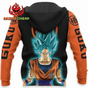 Dragon Ball Goku Blue Hoodie Custom DBZ Anime Shirts Jacket 10