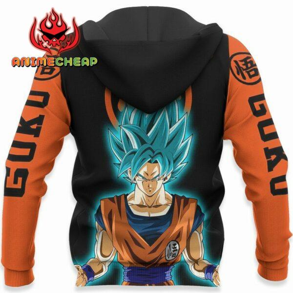 Dragon Ball Goku Blue Hoodie Custom DBZ Anime Shirts Jacket 5