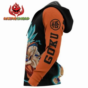Dragon Ball Goku Blue Hoodie Custom DBZ Anime Shirts Jacket 11