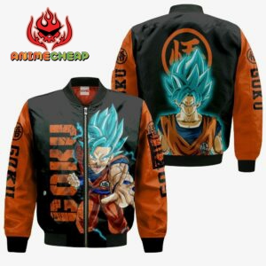 Dragon Ball Goku Blue Hoodie Custom DBZ Anime Shirts Jacket 9