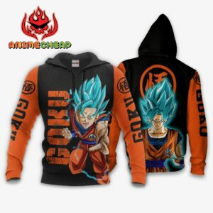 Dragon Ball Goku Blue Hoodie Custom DBZ Anime Shirts Jacket 8