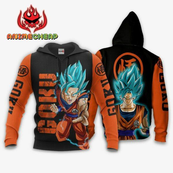 Dragon Ball Goku Blue Hoodie Custom DBZ Anime Shirts Jacket 3
