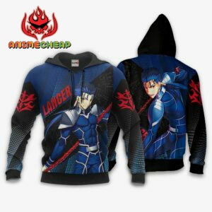 Fate Stay Night Lancer Hoodie Shirt Custom Anime Zip Jacket 8