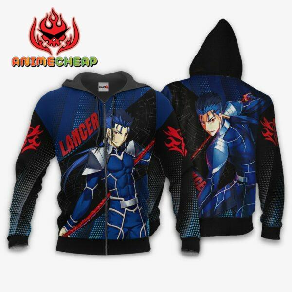 Fate Stay Night Lancer Hoodie Shirt Custom Anime Zip Jacket 1