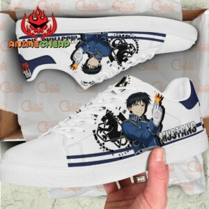 Fullmetal Alchemist Roy Mustang Skate Shoes Custom Anime Sneakers 5