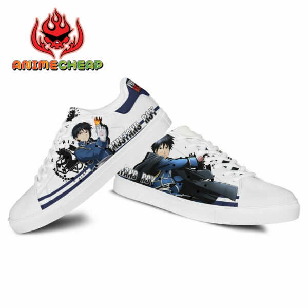 Fullmetal Alchemist Roy Mustang Skate Shoes Custom Anime Sneakers 3
